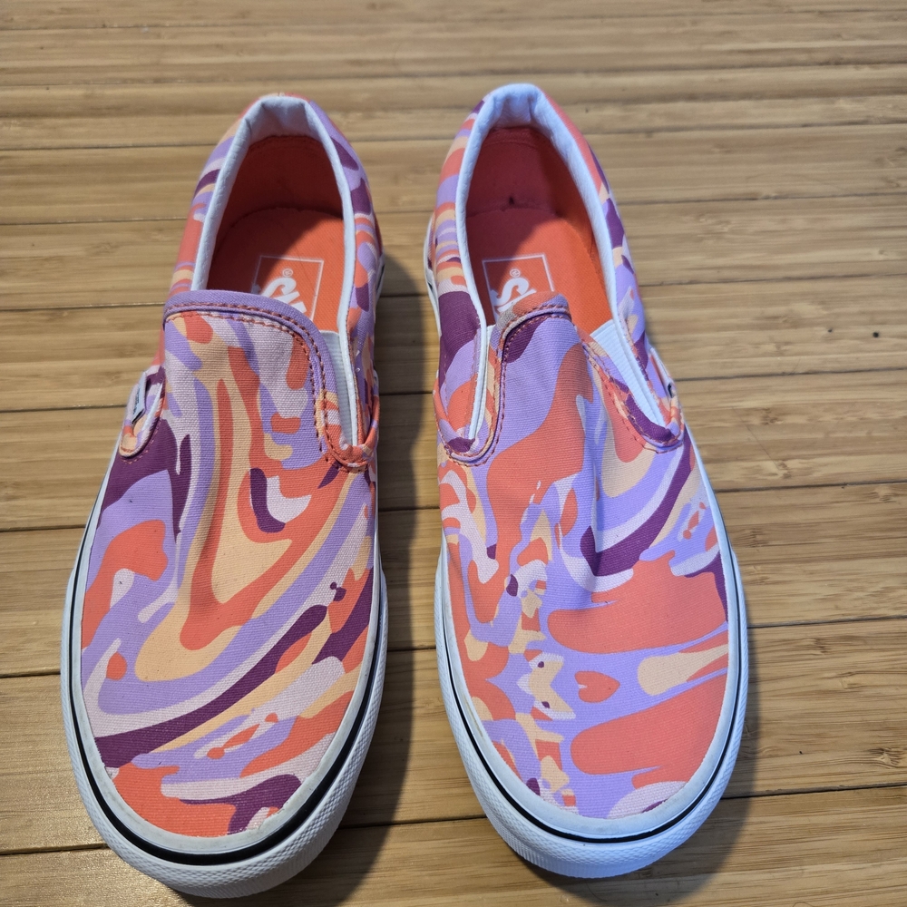 Vans Women's Swirl Pattern Sandals - Pink and Purple